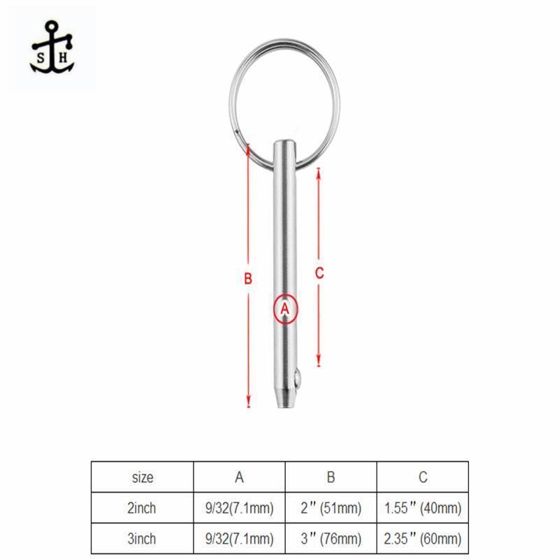 Stainless Steel Marine Spring Quick Safety Pin, Steel Ball Quick Stop Pin