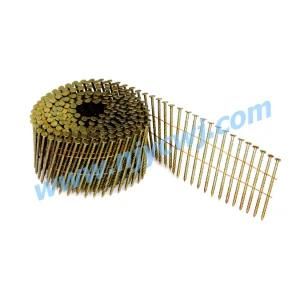 Roung Head 15 Degree Coil Nails, Smooth Shank