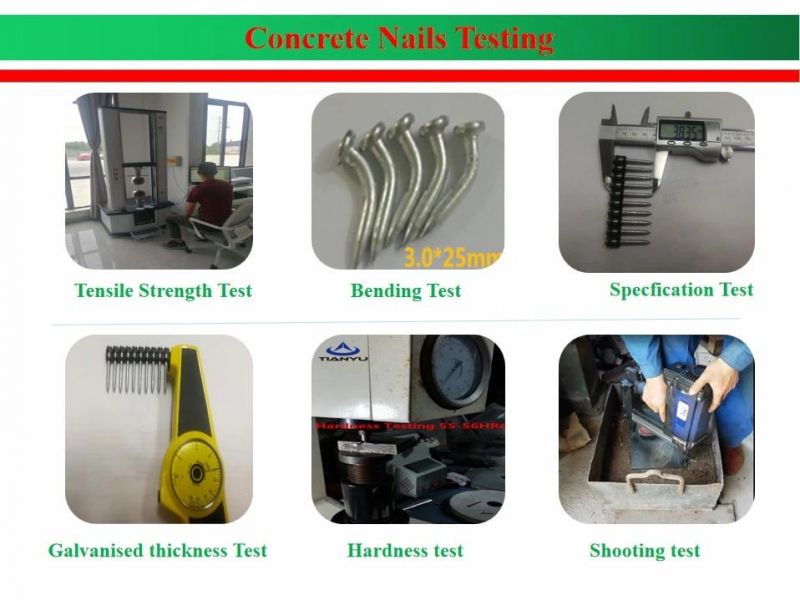 Cut Point Gas Concrete Nails with Plastic Collated Sheet