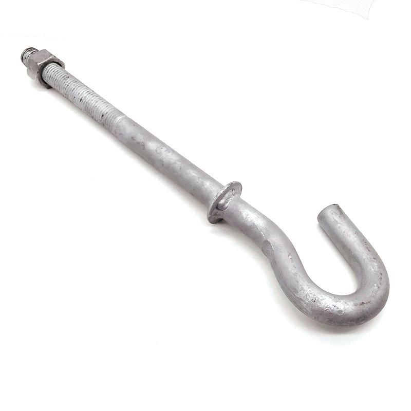 Jiaxing Haina Manufacturer M6 Zinc Plated Carbon Steel J Bolt
