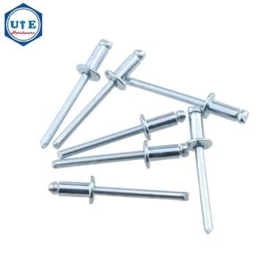 4.0X18 to 6.3X25 Hot Sales High Quality DIN7337 Steel/Steel Pop Open End Blind Rivet