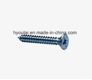 Flat Head Philips Crossed Self Tapping Screws Zinc Yellow Plated Screw 14# 6.3