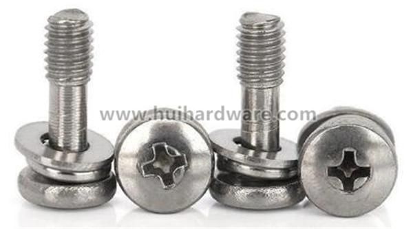 SUS304 Lock Screw with Washers Attached for Computer Case
