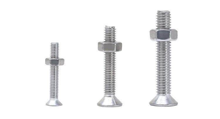 SS304 Custom Hardware Fasteners Flat Head Machine Bolt Plasterboard Self Tapping Drywall Screw