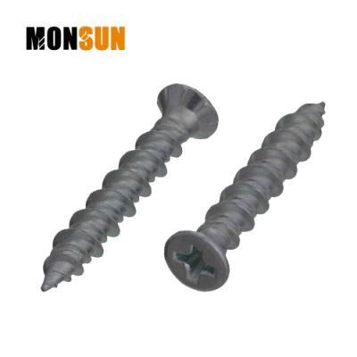 Black/White Hi-Low Thread Csk Head with Nibs Phillips Drive Plastic Steel Frame Screw