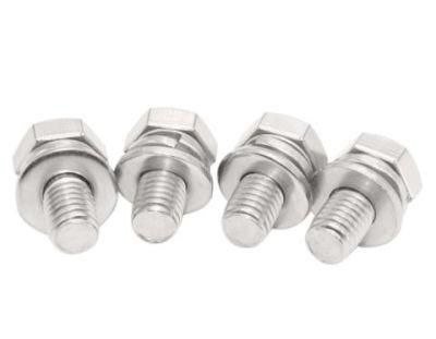 304 Stainless Steel Cutting Ddge Outer Hexagon Triple Combination Screw Bolt