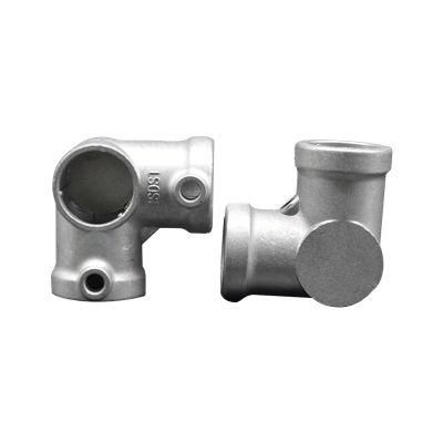 Aluminum Alloy Silver Side Outlet Elbow Clamps Fittings Tube Clamps Easy Assembled Fittings for DIY Furniture Home Decorative