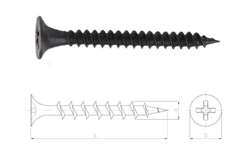 Bugle Head Coarse Thread signal Lead High Quantity Self Tapping Drywall Screw for Wooden Constructions