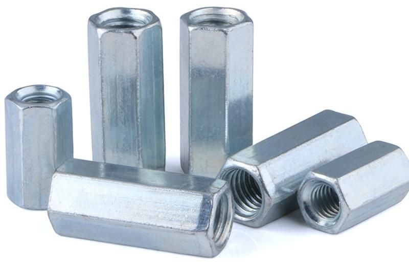 DIN 6334 Zinc Plated Galvanized Coupling Nut