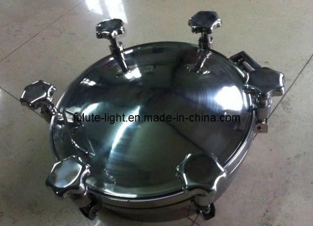 Hygienic Stainless Steel Tank Manway Cover with Sight Glass Manhole Cover