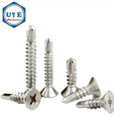 Stainless Steel Screw Countersunk Cross Recess Drives Self Tapping Drilling Screw for Window