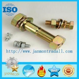 Bolt and Nut Set, Zinc Plated Bolt, Grade 8.8 Zinc Hex Bolt with Nut, Blue White Zinc Bolt with Nut Grade 10.9