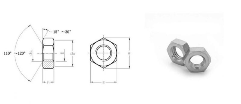 GB/T 6172.1 Titanium Hexagon Thin Nuts