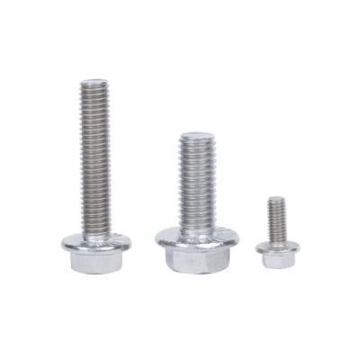 A2 A4 SS304 SS316 316L B8 B8m B8t Stainless Steel Serrated Hexagon Hex Head Flange Bolt DIN6921