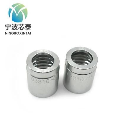 Factory Supplier 03310-08 Hydraulic Ferrule for 1sn&2sn Ferrule Skive Carbon Steel Ferrule for Hydraulic Hose (00210)
