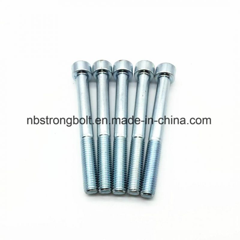 Hexagaon Socket Bolt DIN912 Class 8.8 with White Zinc Plated Cr3+ M8X75 PT