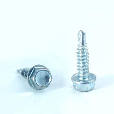 Hex Washer Head Zinc Plated Roofing Self Drilling Screw