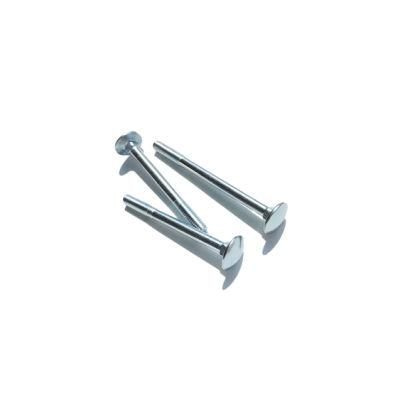 Mushroom Head Square Neck Bolt DIN603 Cl. 4.8 with White Zinc Plated Half Thread