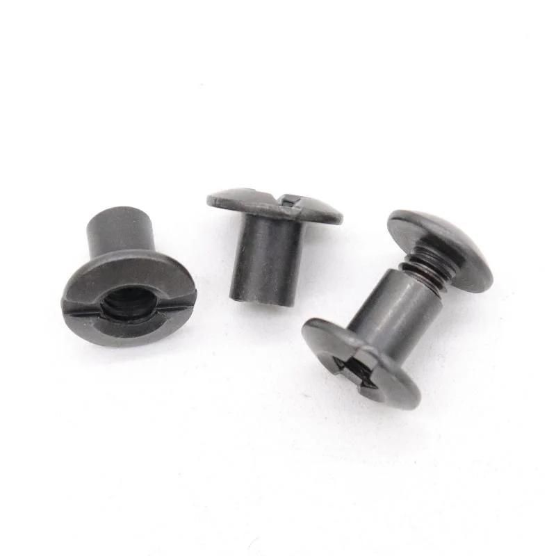 Big Head Stainless Steel 1-4 Female Post Screw Binding for Leather