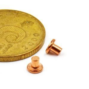 Flat Head Solid Rivet (red copper)