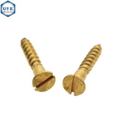 High Quality H62 Brass Slot Drives Wood Screw DIN97 Wood Self Tapping Screw