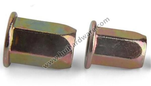 Steel Flat Head Hexagon Riveted Nuts M4 M5 M6 M8 M10