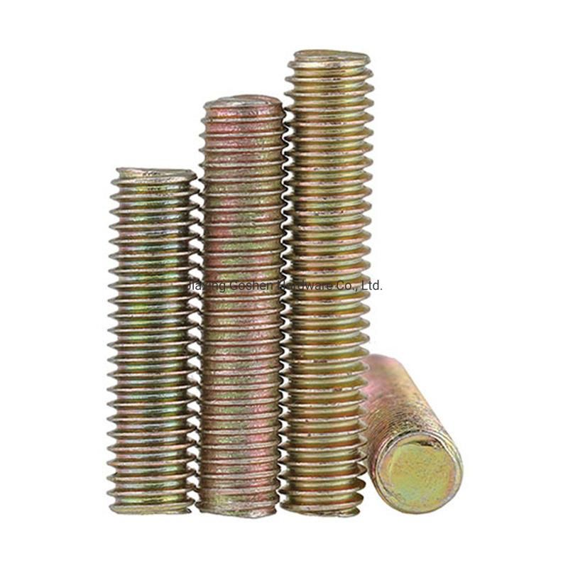 DIN975 M6 M10 M18 M20 M40 Zinc Black Plated Carbon Steel Full Threaded Rod