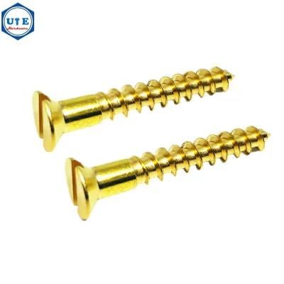 Brass Countersunk Head Slotted Drives Wood Self Tapping Screw DIN97 for M3X8