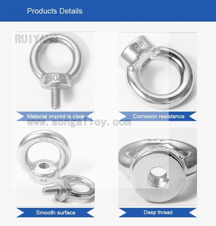 Stainless Steel 304 DIN580 Lifting Eye Bolt Ring Eye Bolt