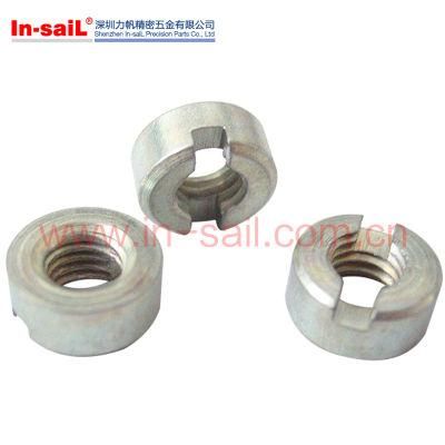DIN546 Steel 12L14 Slotted Round Nuts M10X1.5p in Shenzhen Factory