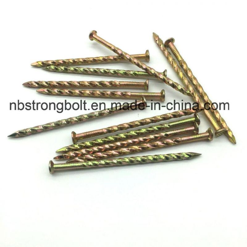 Galvanized Floor Nail with Color Zinc Plated