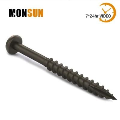 #6 Phillips &amp; Square Drive Black &amp; Yellow &amp; Bright Pan Head Type 17 Auger Point Face Framing Screws