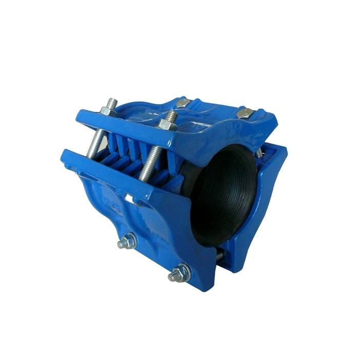 Ductile Cast Iron Ggg50 DN125 Pn16 Epoxy Coating Three Piece Di Split Collar for PVC Pipes