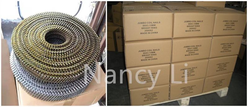 2...3X57mm Paint Coil Pallet Nails Checkered Head Screw Shank 9000/Box