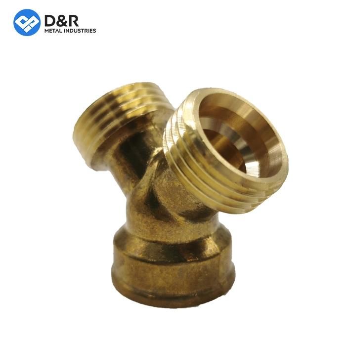 3 Ways Y Connector Geka Coupling Male and Female Fitting 3/4 Inch