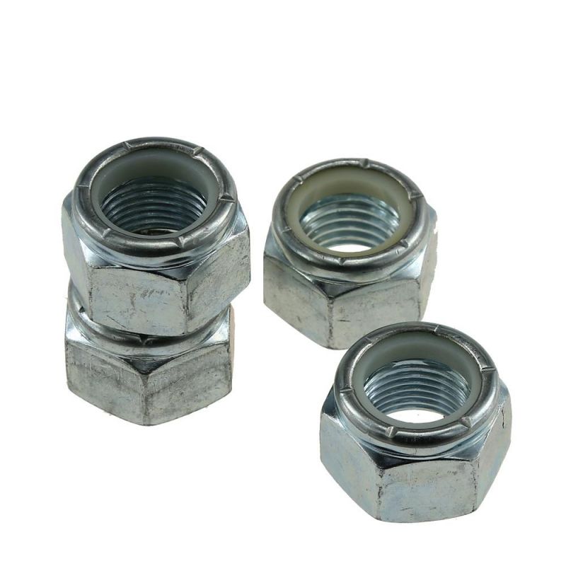 Carbon Steel White Ring Insert ANSI 3/16, 1/4, 5/16, 3/8 Nylon Nut