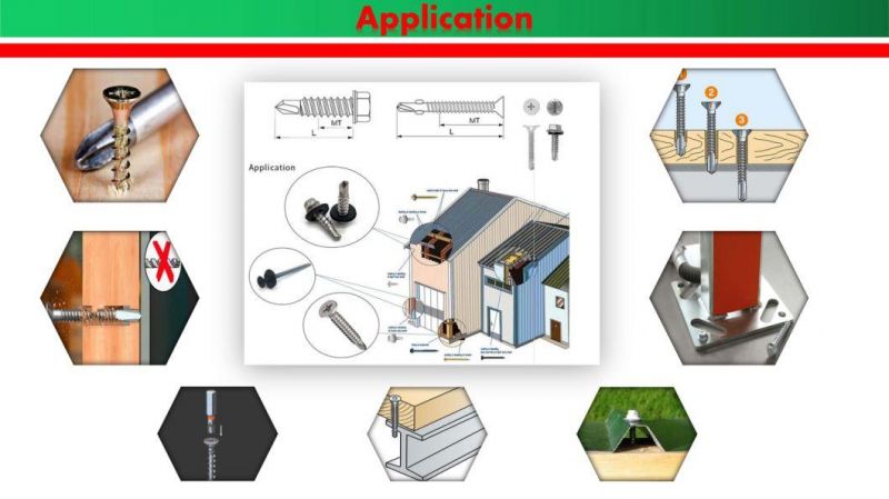 Hex Head Drive Roofing Screw +EPDM Washer