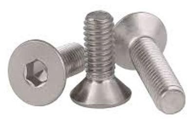 Flat Countersunk Head Hex Drive Fastener Carbon Stainless Steel Screw