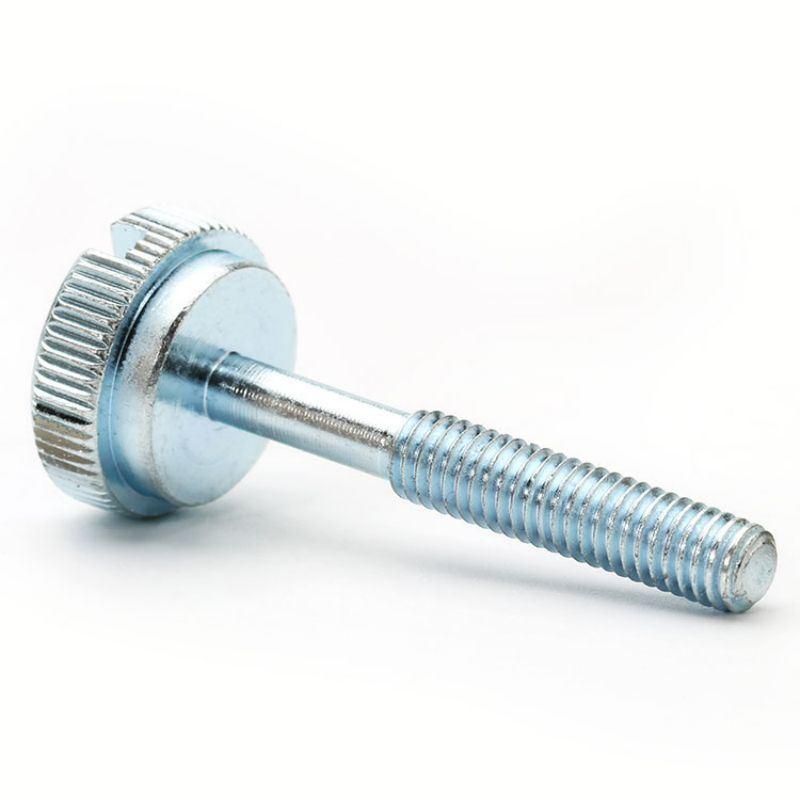 Zinc Plated Thumb Knurled Slotted Head Shoulder Screws