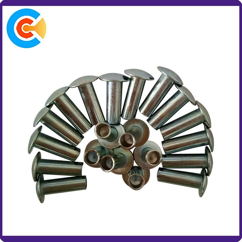 Factory Customized Made Zinc Plated Steel Round Head Rivet