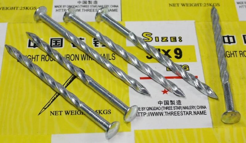 Guinea Congo Ethiopia Market/Cheap Price Q195 Twisted Nails/Galvanized Twisted Nails/Africa Market Nails