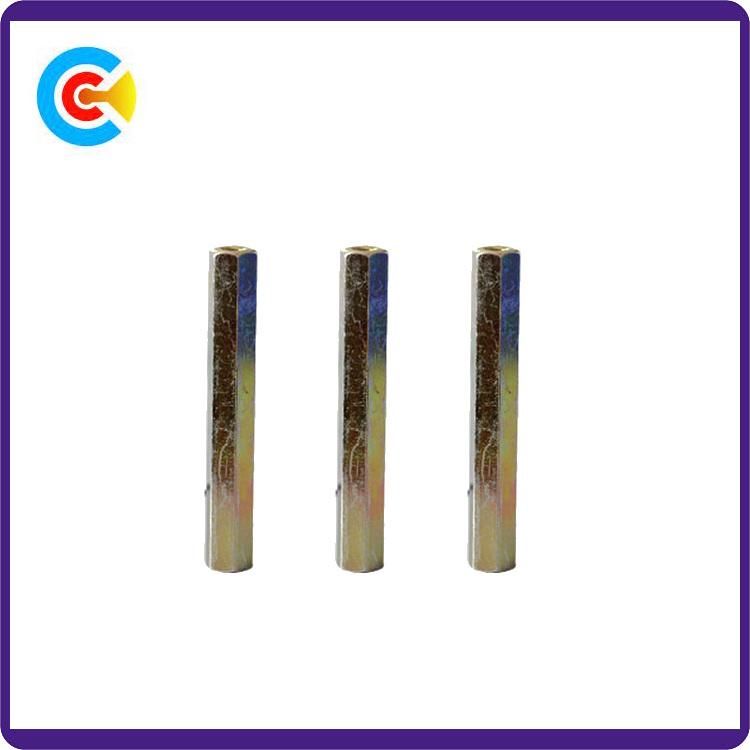 GB/DIN/JIS/ANSI Carbon Steel 4.8/8.8/10.9 Galvanized Hexagonal Pillars for Building Railway