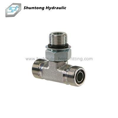 Chinese Manufacturer Hydraulic Hose Adaptors Jic Male O-Ring or Bsp Male O-Ring Branch Tee