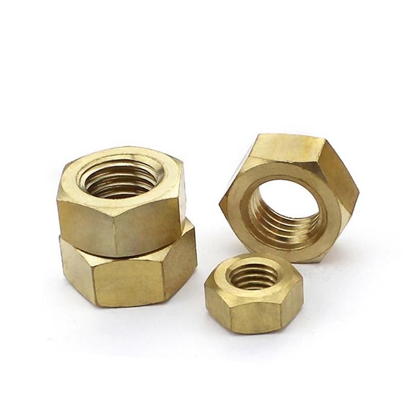 DIN 934 Hex Nut Custom Factory Standard High Quality Thread Brass Hex Nuts