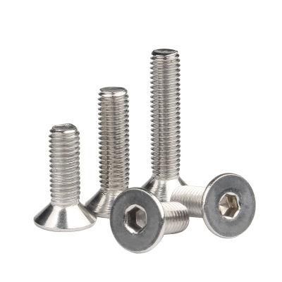 DIN7991 Stainless Steel 304 Hexagon Socket Countersunk Head Screw Countersunk Flat Head Machine Screw M2 M2.5 M3 M4