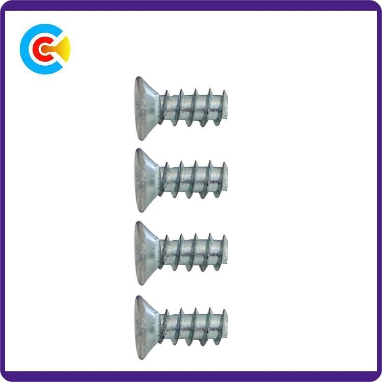 DIN/ANSI/BS/JIS Carbon-Steel/Stainless-Steel Galvanized Plum Blossom Head Tail Tapping Screw