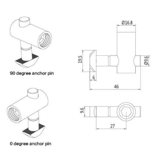 Anchor Pin Strong Steel Material Assemble Profiles