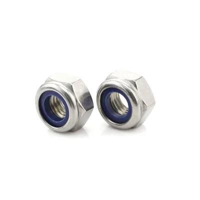 DIN985 Non-Metal Recessed Thin Anti-Loose Locked Nut Ss Nylon Insert Nut