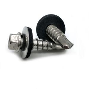 Hex Head Drilling Roofing Screws with Rubber Washer