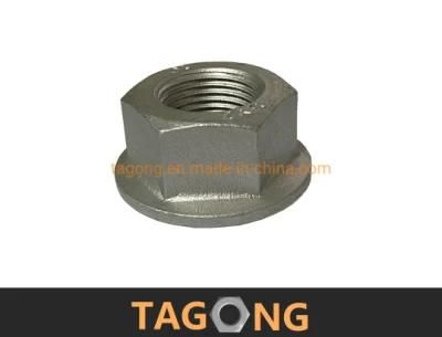 Dacromet Plated Class 8 M22 Flange Nuts Wheel Nuts DIN74361b